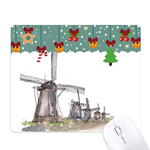 Tapis de souris de jeu Windmill in Holand en caoutchouc pour bureau