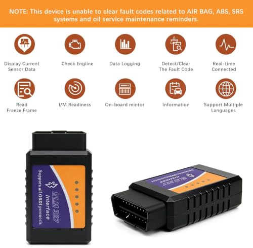 Scanner OBD2 ELM327 Bluetooth Diagnostic Moteur Essence iOS Android Windows – vue 6