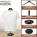OLV Mannequin Torso with Marble Base, 18-34 Inch Adjustable Shirt Display Stand for Vendors Shop, More Stable High-end Dress Form Clothes Garment Rack, Jacket Coat Hanger Stand, Black