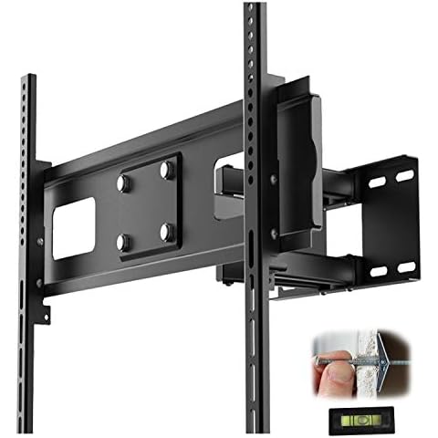 SVD Full Motion TV Mount for 37~65 Inch Screen TVs, Arm up to VESA 600x400mm 110lbs Black Cover