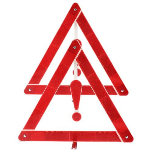 TOYANDONA Kit di Sicurezza Stradale 2 Pezzi Triangolo di Avvertimento per Auto 39Cm Treppiede di Sicurezza Pieghevole per Assistenza e Manutenzione Veicoli