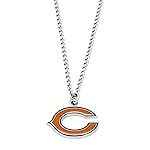 Aminco NFL Chicago Bears Team Logo Pendant Necklace,Silver, 4