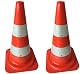 Verkehrsleitkegel im 2er-Set – 50 cm Pylonen für Sicherheit im Straßenverkehr