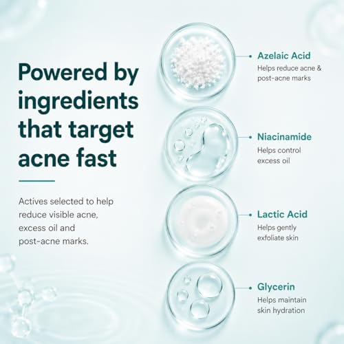 Image of Dermafique Acne Spot Corrector 10ml |Clinically tested to reduce Acne Severity in 1 Day* |2.5% Azelaic Acid | Oily /Acne Prone /Dry /Sensitive Skin | DermatTested on Indian Skin| Anti-Acne Solve |Women & Men