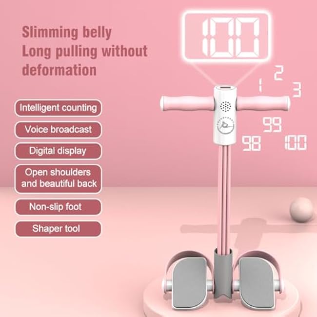 Multifunctional Pedal Puller Resistance Rope Multifunction Tension Rope Elastic Sit Up Equipment with 6-Tube Rope Abdominal and LegTrainer Yoga Tension Rope for Abdomen, Waist