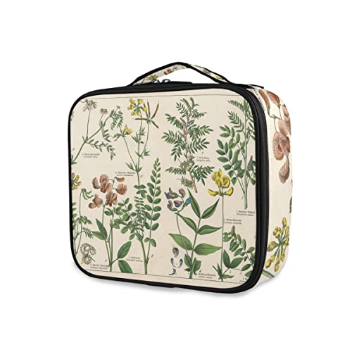 GAIREG - GAIREG Kosmetiktasche mit abstrakten Totenköpfen, strukturierte Make-up-Tasche, Kosmetiktasche für Frauen, Reise-Kulturbeutel, Antike Botanische Lithografie