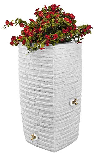 Good Ideas Impressions Riverwalk 50 Gallon Rain Saver White Granite with Diverter Kit