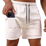 NOTE D'ENTRETIEN : Les shorts élastiques extensibles pour hommes se lavent à la main, sèchent dans la penderie, ne pas les blanchir ni les repasser. Taille : veuillez comparer attentivement le tableau des tailles, choisissez la taille qui vous convient le mieux.