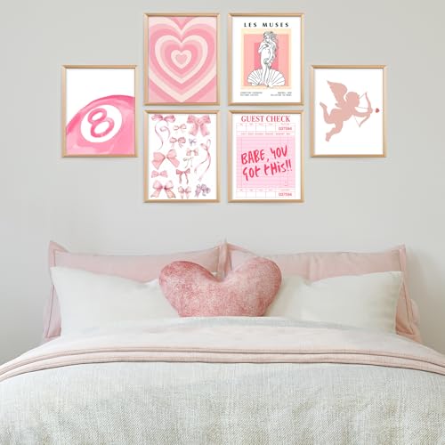 Láminas decorativas de San Valentín: juego de 6 pósteres artísticos en azul y blanco 6