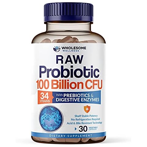Organic Probiotics 100 Billion CFU, Dr Formulated Probiotics for Women, Probiotics for Men and Adults, Complete Shelf Stable Probiotic Supplement with Prebiotics & Digestive Enzymes; 30 Capsules Cover