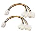 Cable Matters 2-Pack 6 Pin PCIe to Molex Power Cable, 2 Molex to 6 Pin PCIe - 6 Inches