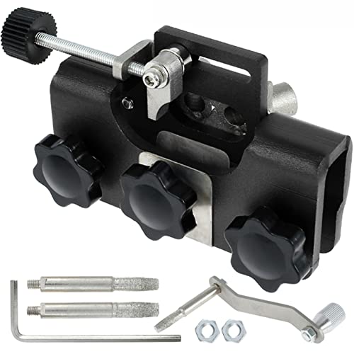 Afilador de cadena de motosierra, herramienta manual de manivela para sierras eléctricas y de cadena, kit de plantilla de afilado profesional