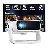 Wielio 2025 Neuer Upgraded Full HD 1080P Beamer, 20000 Lumens, 4K Unterstützung, Android 11, WiFi...