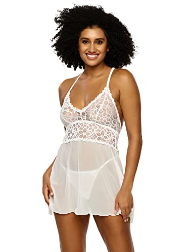 Nuisette Felina Renee blanche vêtement de nuit taille Small femme