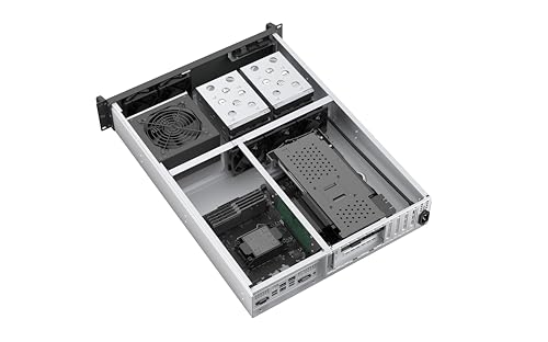 Rosewill 2U Rackmount Server Chassis | Horizontal Full-Size GPU Support | ATX Motherboard Compatible | Supports up to 6X 3.5 HDD Bays | 5X 80mm PWM Fans | USB 3.2 Type-C | RSV-Z2006 - Thumbnail 4