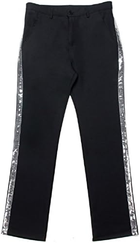 Xfang MJ Costume Billie Jean Pants White Stripe Trousers