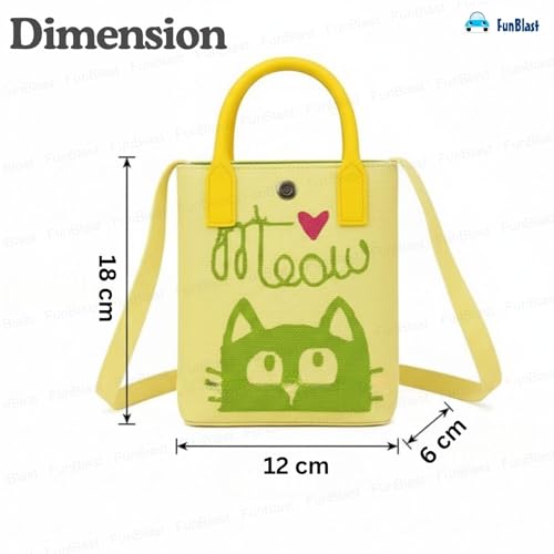 Image of FunBlast Crossbody Mobile Sling Bag for Women - Stylish Phone Pouch with Strap & Silicone Handle, Keychain, Coin, Cosmetics Purse, Cute Utility Bag for Girls & Women