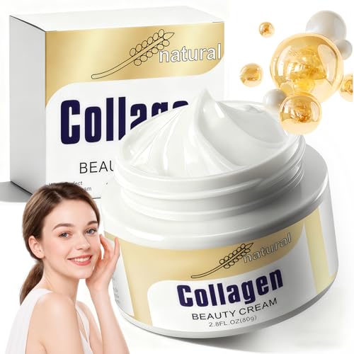 Crema Collagene Viso,Crema Viso Idratante Donna,Idratazione,Collagene Idrolizzato,Migliora L’Opacità,Illuminante,Cura Quotidiana,Pelle Liscia,Per Pelli Normali,Secche E Miste