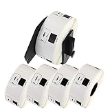 プリンタス マックス用 感熱紙ラベル ダイカットラベル ELP-L2942N-15 互換品 宛名ラベル 白 29mm×42mm 700枚入り 5個＋ホルダー1個セット