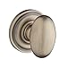 Baldwin HDELLTRR049 Matte Brass & Black Ellipse Single Dummy Knob with Traditional Round Rose, Pack Of 2