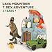 Terra by Battat – 14 Pieces Lava Mountain T-Rex Adventure Playset with Electronic Dinosaur, Light – Up Eyes & Movable Roaring Action – Exciting Toy for 3+ Years