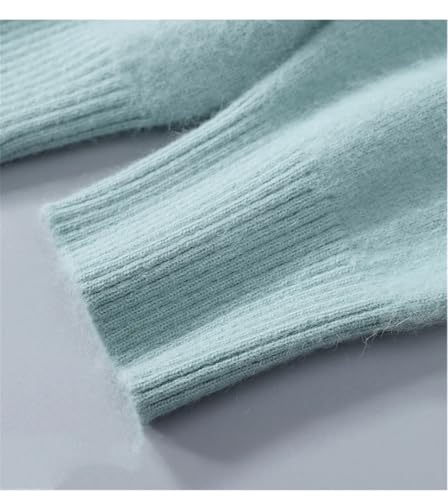 Men's High Neck Knit Sweater Fleece Blend Warm Loose Fit Long Sleeve Casual Winter Pullover Jumper4