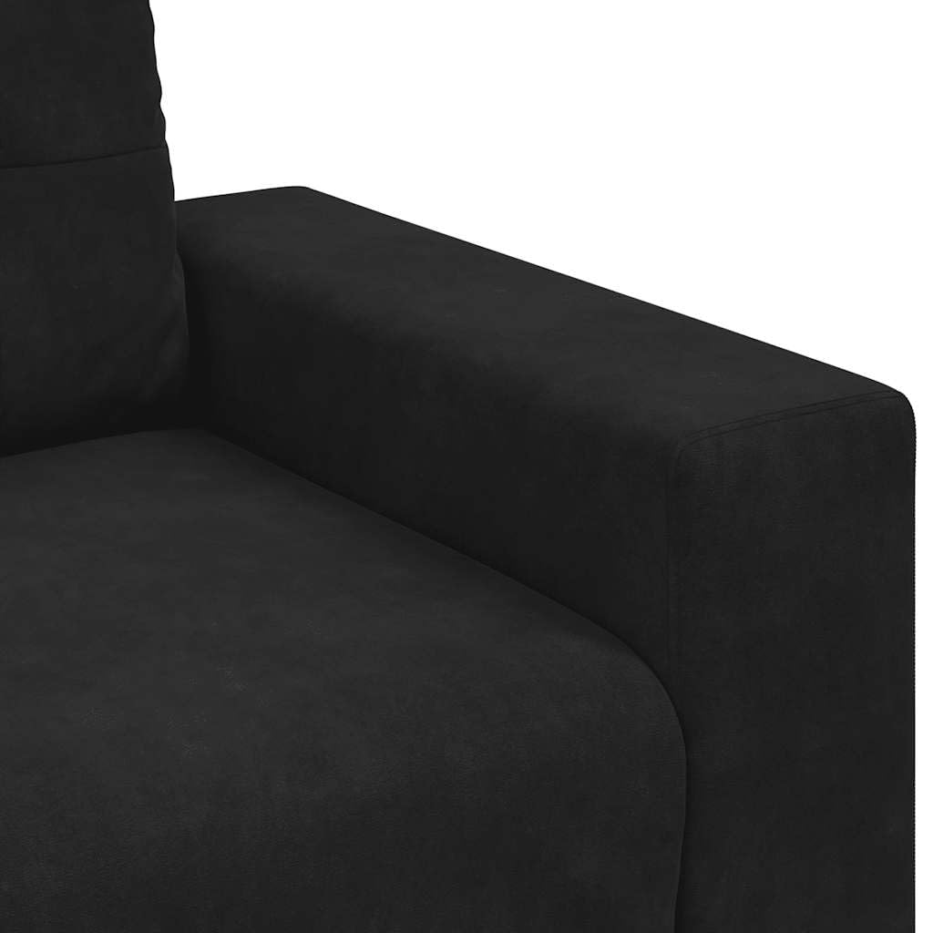 vidaXL Canapé Causeuse Noir 160x77x82 cm Velours
