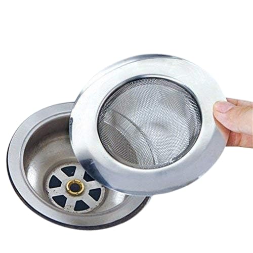 CHAMSON Stainless Steel Sink Strainer | Shower Drain Cover Sink Filter | Mesh Metal Floor Drain Net | Bathroom Sink Strainer With Wide Rim | Basin Basket Filter Stopper Sink Drainer | Silver (B0DCCHFHD9) Amazon Price History, Amazon Price Tracker
