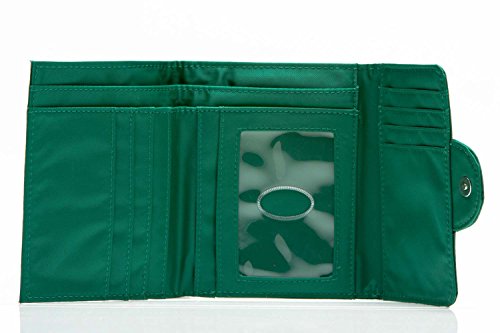 Big Skinny Women's Trixie Tri-Fold Slim Wallet, Holds Up To 30 Cards, Verdant Green #TOP4