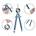 Compass Set Math Geometry Kit Student Supplies, Student Supplies Drawing Compass, Protractor, Ruler, Pencil Refill, Pencil, Eraser for Students and Engineering Drawing (Light Blue)