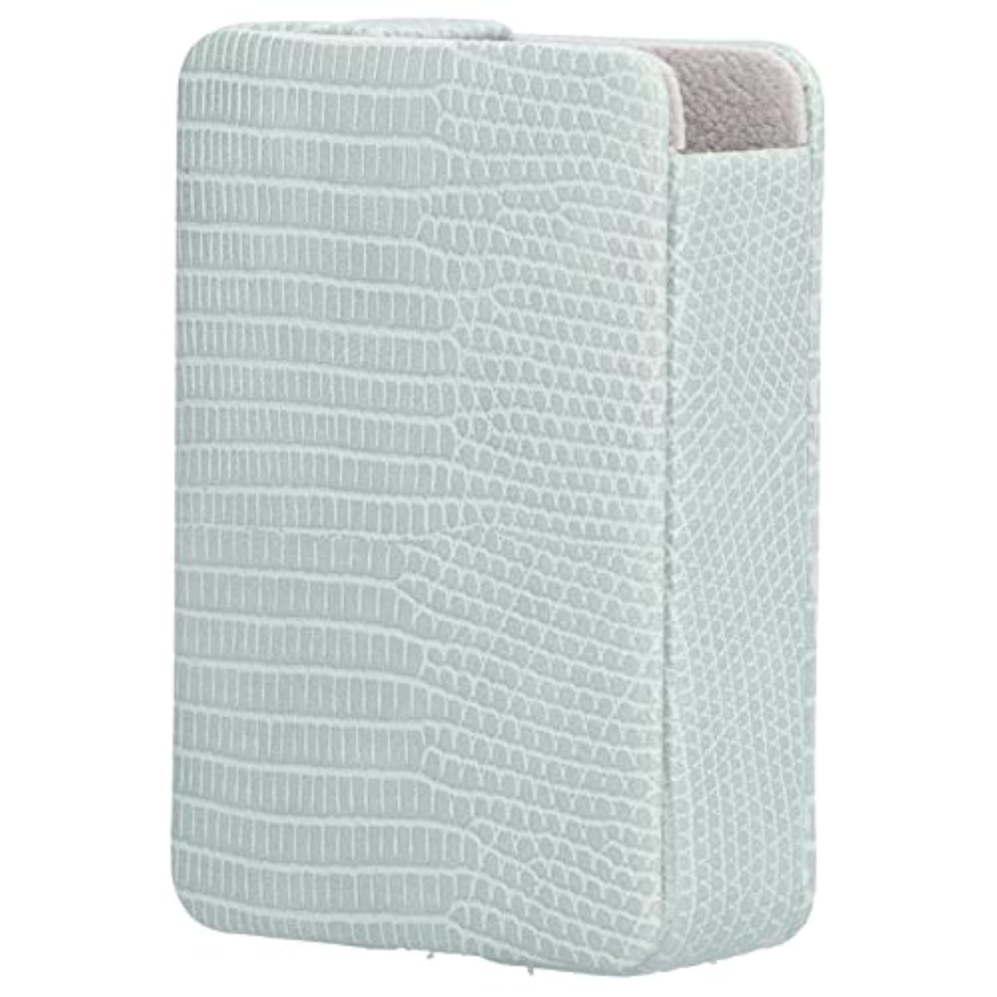 Men's Crocodile Green Cigarette Case, Magnetic Closure