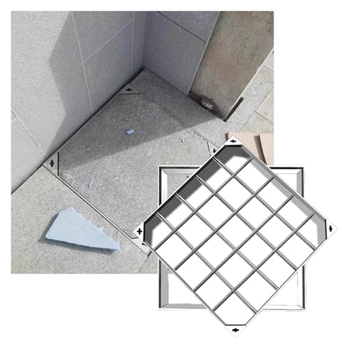 Rejilla de drenaje invisible de acero inoxidable resistente con ganchos de elevación, ideal para pozos de aguas residuales, cuencas de aguas residuales, calzadas, caminos y jardines, solución de