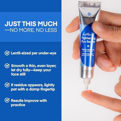 Instant Eye Tightener Serum - Visibly Smooths the Look of Eye Bags, Puffiness & Fine Lines in Minutes, with More Noticeable Results in About 10 Minutes - Advanced Polysaccharide Formula for a Smoother, More Natural Finish on Mature Skin, 20 mL, Made in USA - 2