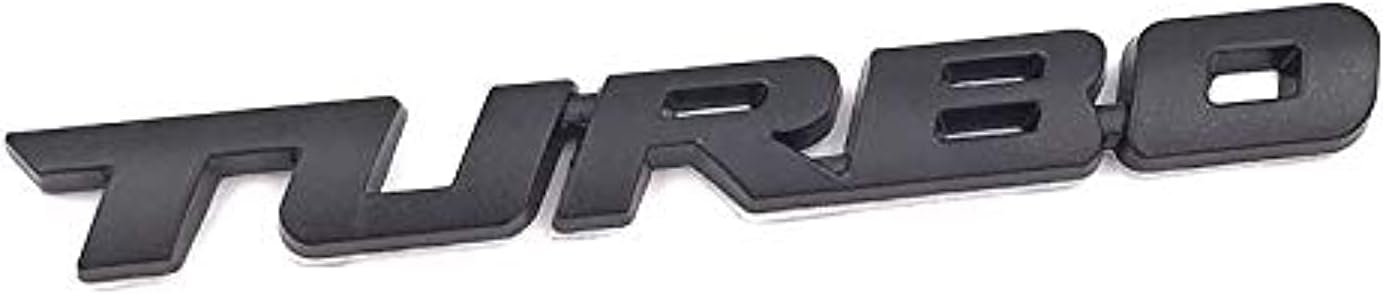 SOLDOUT™ Car Styling 3D Sticker Metal TURBO Emblem Body Rear Tailgate Badge Labeling Car Accessories (Black)