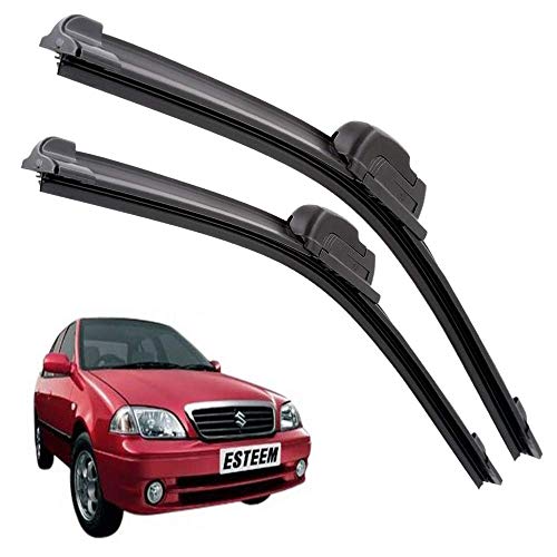 Image of Euro Care Windshield Car Wiper Blades Compatibility With Maruti Suzuki Esteem (Model : 2008-2014) - Set of 2Pc (D-20,P-18)