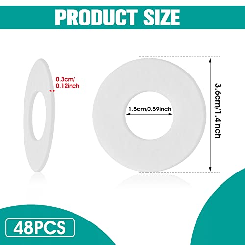 Thinp 48 Pieces Soft Felt Callus Cushions Callus Pads Corn Cushions Self Stick Corn Pads Foot Corn Remover Adhesive Foot Care Cushions For Men Women Feet Toes Heel Pain Relief (Round) #TOP1