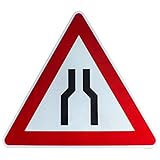 Original Verkehrsschild RA2 Nr. 120 Verengte Fahrbahn 900 mm StVO RSA-21 RAL Straßenschild Baustellenschild Verkehrszeichen Verkehrsschilder Straßenschilder Schild Schilder