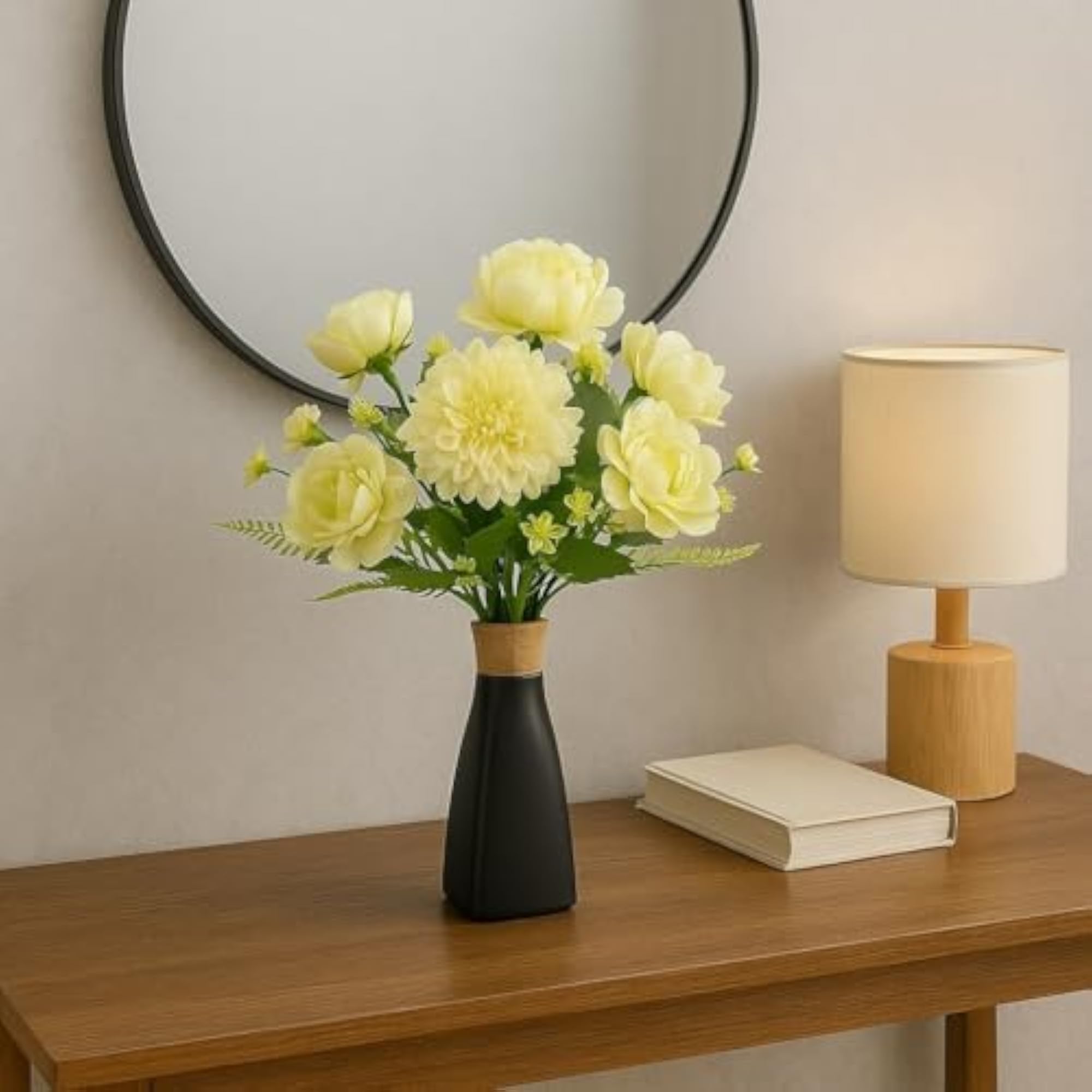 Artificial Multiflora Rose & Peony Flower Bunch