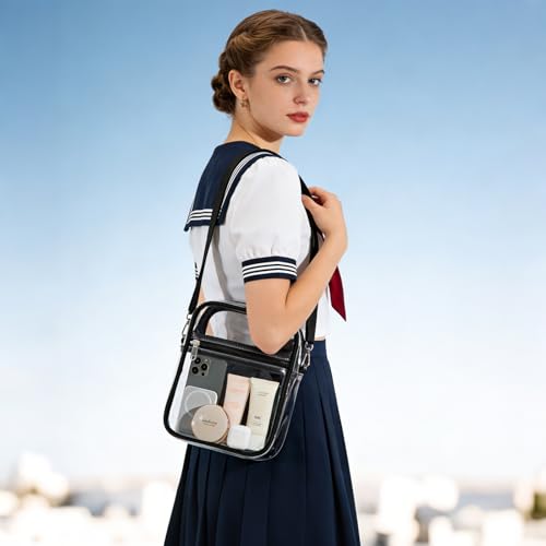 Bolso cruzado transparente impermeable LERASO miniatura 2