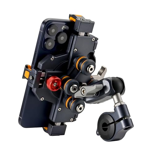 Support téléphone moto rotatif à griffes TFixol haute stabilité
