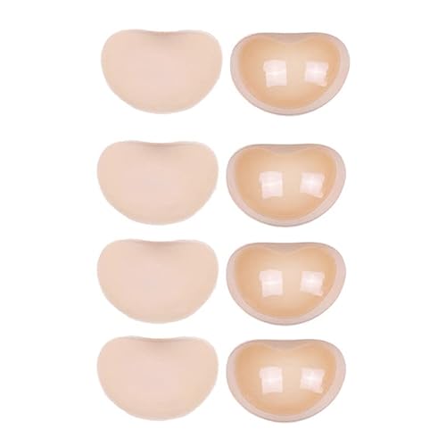 Singeru Coussinets de soutien-gorge pour femme Push up Bikinis Coussinets de poitrine autocollants pour agrandissement de la poitrine Pad en silicone, 4 paires de couleur beige, taille unique Cover