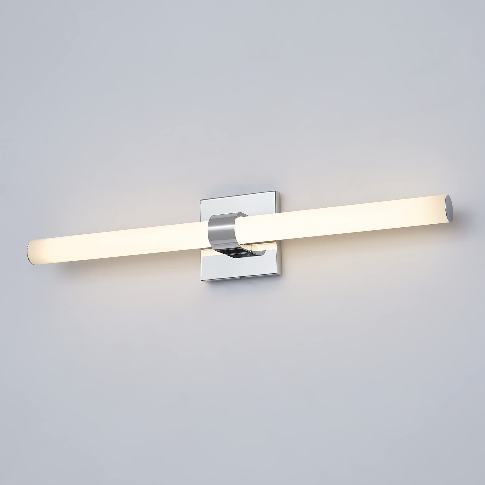 WOSHITU LED Bathroom Vanity Light Fixtures,28W Modern Bathroom Light Fixtures,24inch Chrome Wall Sconces Lamp for Bathroom,Bedside,Hallway