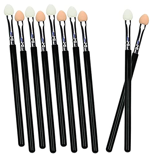 Aplicadores De Sombra De Ojos, 10 Piezas Pinceles De Sombra De Ojos De Esponja Doble Cara, para Maquillaje de Damas y Niñas