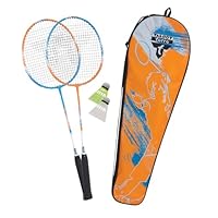Talbot-Torro® Badminton-Set 2-Attacker, 2 Schläger, 2 Federbälle, in wertiger Tasche, 449411