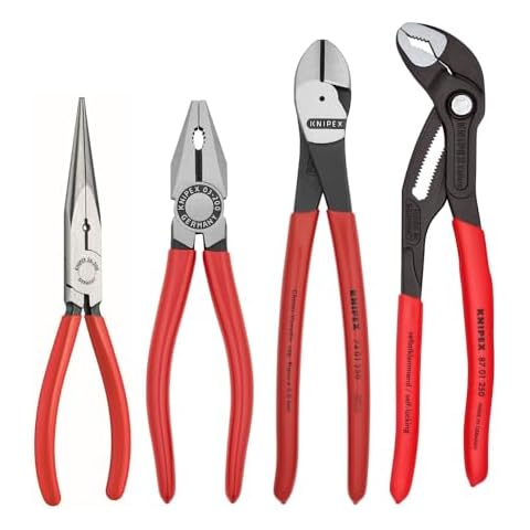 KNIPEX Tools 9K 00 80 94 US Cobra Combination Cutter and Needle Nose Pliers 4-Piece Set Cover
