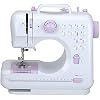 Portable Multifunction Sewing Machine with Foot Pedal,Mini 12 Stitches 2 Speed Heavy Duty Sew Machine Electric Handheld Quilting Embroidery Overlock Free-Arm Crafting Mending Sewing Machine Household