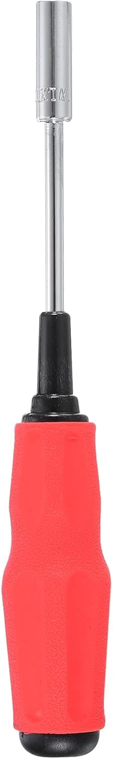 HARFINGTON Metric Nut Driver 9mm Dia 100mm Shank Non-Magnetic 6 Point Long Hex Socket Screwdriver with Non-Slip Handle for Tightening and Loosening Fasteners