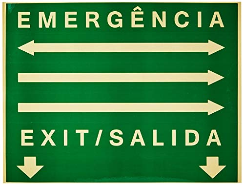 Placa de Sinalização de Saída de Emergência Dupla Face PSA 225 Branco Intelbras