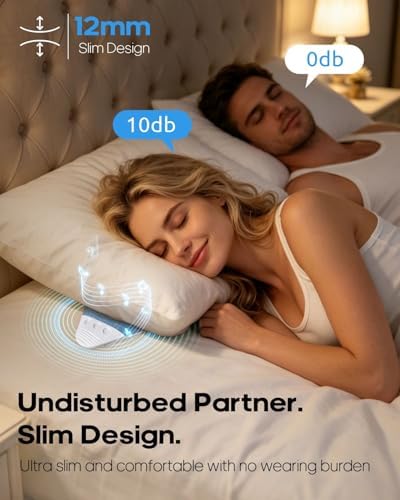 LENRUE Under Pillow Speaker for Sleeping, All New White Noise Bluetooth Pillow Speakers Under Pillow, Auto-Off Timer, Bluetooth 6.0, TF Slot, USB C Powered for Side Sleeper - 1