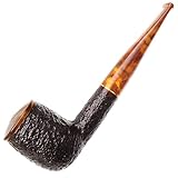 Savinelli Pipes Tortuga Collection - Turtle Shell Inspired Design Traditional Wood Briar Pipe With Cap, 6mm (Brown Rustic 106)